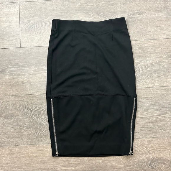 Aritzia Wilfred Campagne Pencil Mini Skirt High Rise Waist Zipper Black Size 0 - Picture 2 of 8